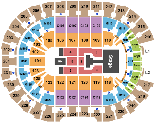 Rocket Arena Jonas Brothers Seating Chart